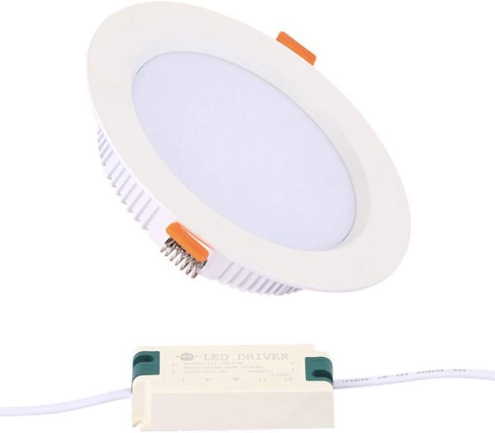 Recessed Recessed LED Spotlight Light Fixture Bathroom Hallway Stage Decoration Wash Wall Lamps Downlights Spot Gold Round Panel Fire Rated Energy Saving Downlighters Lighting Fixtures Warm Whit