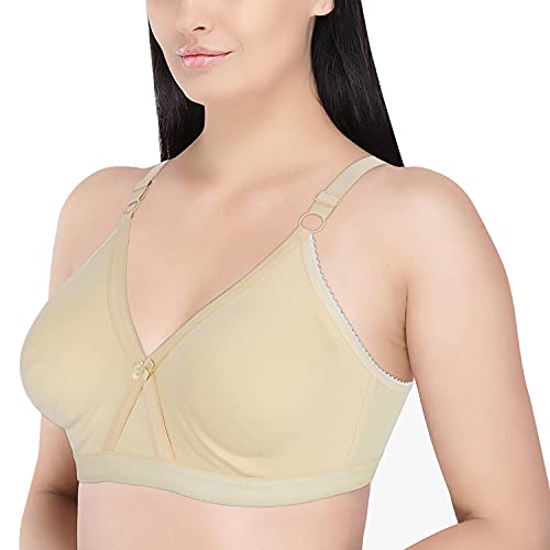 Image of Women's Poly Cotton Non-Padded Wire Free Full Coverage Bra