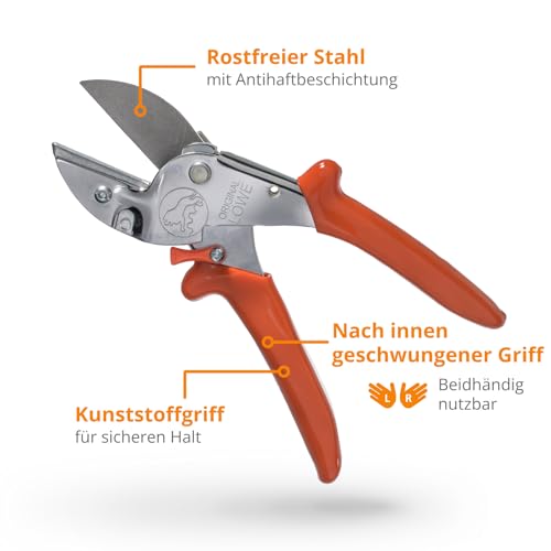 Original LÖWE Jagdschere 1.117 - Schneiden statt Sägen - Robuste Amboss-Schere zum Aufbrechen & Zerwirken von Fleisch und Knochen - ideal für Jäger und Förster