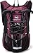15L Insulated Hydration Backpack Pack with 2L Water Bladder Lightweight Hiking Backpack Bag for Women Men Daypack for Hiking Running Festival Camping Biking (Wine)