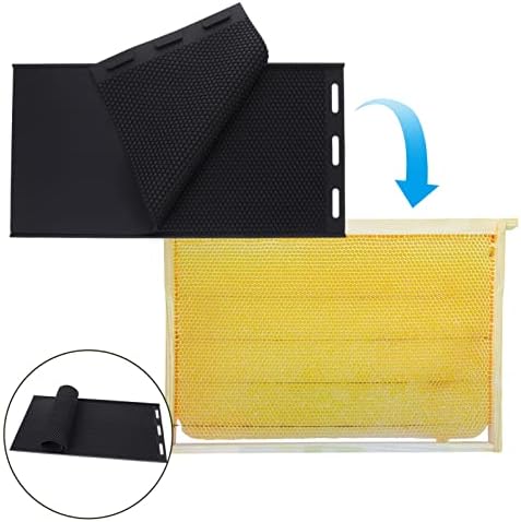 EXCEART Silicone Beeswax Flexible Beeswax Foundation Sheets Press Embosser Machine Keeping Supplies Nest Box Nest Foundation Making Beeswax Sheets Black