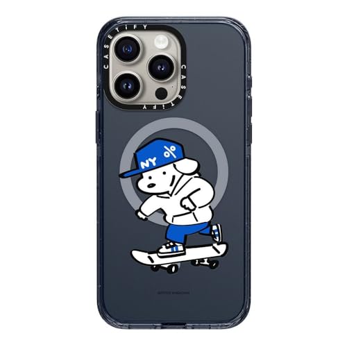 CASETiFY MagSafe �Ή��C���p�N�g iPhone 15 Pro Max �P�[�X [MIL�K�i���� (4x MIL-STD-810G) / 2.5m����̗����������N���A] - Let's have fun - �N���V�b�N�u���[