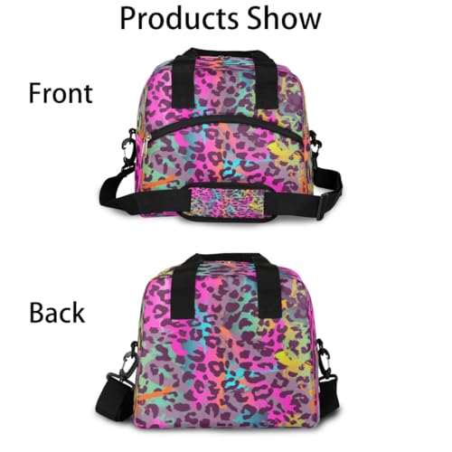Ohikuety Colorful Animal Prints Lunch Bag Women Kids Large Insulated Lunch Box For Work Adult Portable Cooler Bag Cute Lunch Tote Bag Reusable Freezable Leakproof Office Picnic Beach School Travel thumb #2