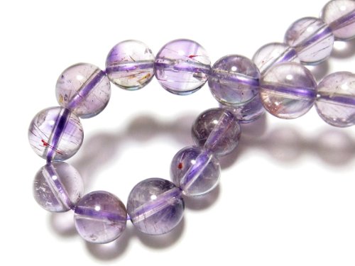 【エレスチャル フェア】【AAAA 透明 エレスチャル スーパーセブン パワーストーン ブレスレット 7.4mm 16cm SMサイズ