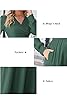 OUGES Women's 2025 Fashion Long Sleeve V Neck Maxi Dress with Pockets Maternity Clothes Nursing Dresses-XL Dark Green #5