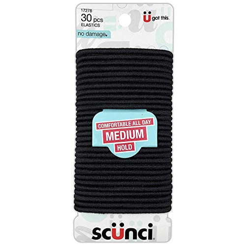 Scunci Effortless Beauty Large No-damage Elastics, 4 MM (90 pieces)