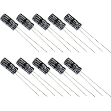 10pcs 10uF 35V 5.3x11.6mm Aluminum Electrolytic Capacitor for TV, Audio, Game, LCD Monitor, Radio, Stereo DIY Repair
