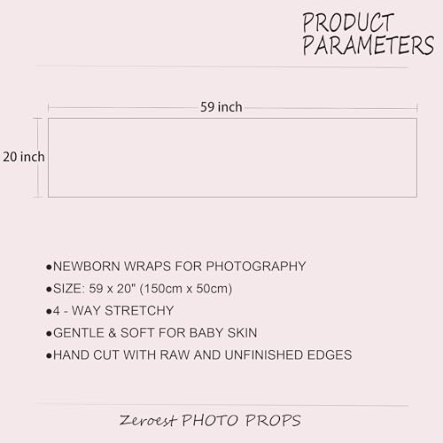 Newborn Photography Stretch Wrap Boy Girl Baby Wraps Photography Props Baby Photo Prop Stretch Blanket (Pink) by Zeroest - Image 2