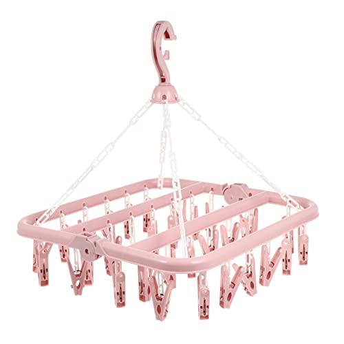 Levemolo Children's Underwear Drying Rack Foldable Clip Clothes Rack Hangers Foldable Clothes Drying Rack Clothes Hangers Sock Drying Rack Sock Hanger Clips Folding Hanger Clip and Red