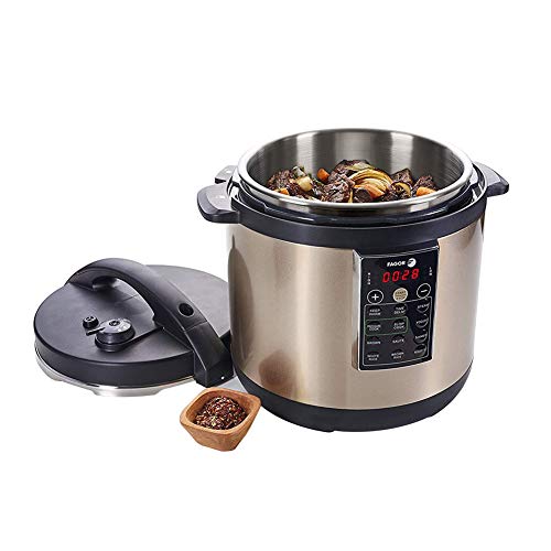 Fagor LUX Multi-Cooker, 6 quart, Electric Pressure Cooker, Slow Cooker, Rice Cooker, Yogurt Maker and more, Champagne - 935010054