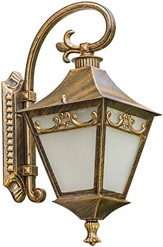 HNXNR HNXNR elegant Amerikaanse stijl creatieve vorm lamp eenvoud outdoor wandlamp buitenwandweerbestendige verlichting brons afwerking aluminium behuizing met helder scrub glas verlichtingsapparaat