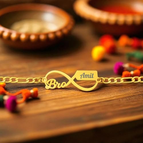 Image of PersonalisedRakhi For Brother | Best & TrendyRakhi for bhai | Customized nameRakhi for Rakshabandhan