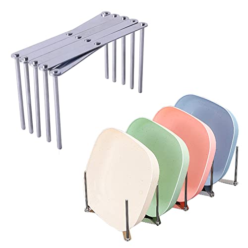 2 Pcs Pot Lid Organizer, Stainless Steel Adjustable Pot Lid Holder, Kitchen Cabinet Pantry Pan And Cutting Board Organizer,Plate Organizer,Bakeware Organizer (2 Pcs) #TOP15