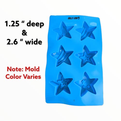 2 Star Shaped Silicone Molds – Patriotic Party Stars Soap Mold – Kids Diy Stellar Star Crayons - 4Th Of July Holiday Shapes By Jolly Jon #TOP2