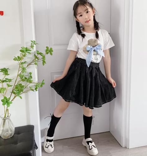 Girls Knee High Socks Seamless Cotton School Uniform Dress Socks Kids Toddler Bow Tube Long Stockings4