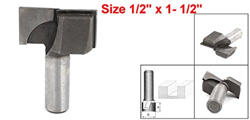 Uxcell Straight Shank Cleaning Bottom Router Bit Tool 1/2 Inches X 1 1/2 Inches #TOP1