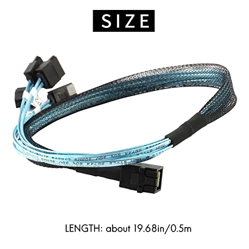 Cable Mini SAS a SATA, 1.6 pies miniatura 6