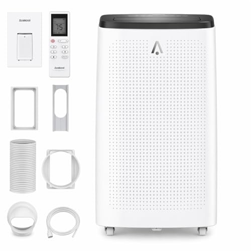 Image of 14,000 BTU Portable Air Conditioners, 4-in-1 Modes with Cooling, Dehumidifier, Fan, 24-Hour Timer, Follow Me Function, Remote Control & Complete Window Kit, Cools Rooms Up to 750 Sq. Ft, for Bedroom