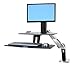 Ergotron – WorkFit-A LD Single Monitor Standing Desk Converter, Sit-Stand Workstation for Tabletops – 5 to 15 lbs, Suspended Keyboard Tray
