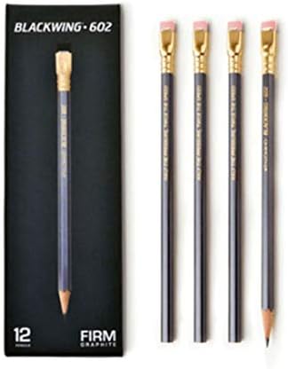 PALOMINO Blackwing 602 Soft Pencil, 12 Count(1 Dozen) Gray Art, Eraser, Writing Instrument