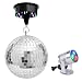 Yescom 12" Mirror Disco Ball w/Rotating Motor & 3W 3 LEDs Multi-Color Pinspot Spot Light Kit Home Party Disco