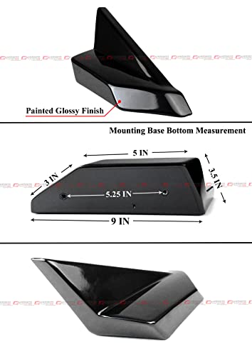 M Style Gloss Black GT Trunk Spoiler Wing Compatible with 2017-2021 Honda Civic FK4 FK7 FK8 5 Door Hatchback Type-R