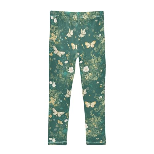 KLL Stylish Embroidery Bee Butterfly Flowers Toddler Girl Leggings Stretchy Full Length Activewear Sports2