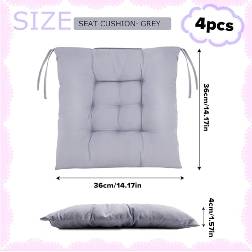 Coussin de chaise confortable gris anthracite 36x36 pour assise dure
