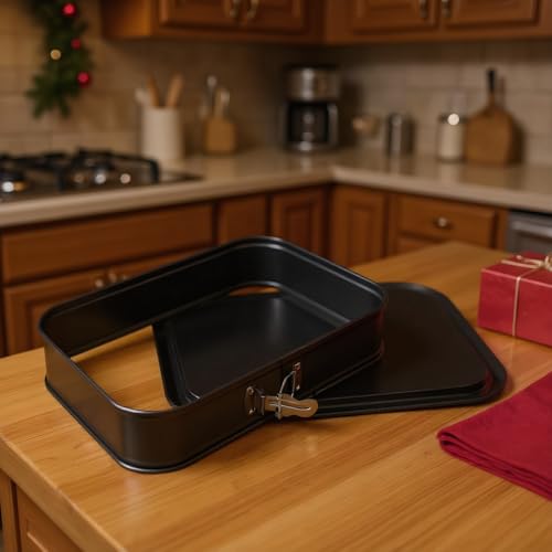 Large Springform Cake Pan Non-Stick, 11.5 x 7.5 Inch Rectangle Cheesecake Pan, Tiramisu Bakeware with Removable Bottom Baking Pan Mold Leakproof (11.5 x 7.5 Inch) by FONTSATTY - Image 5