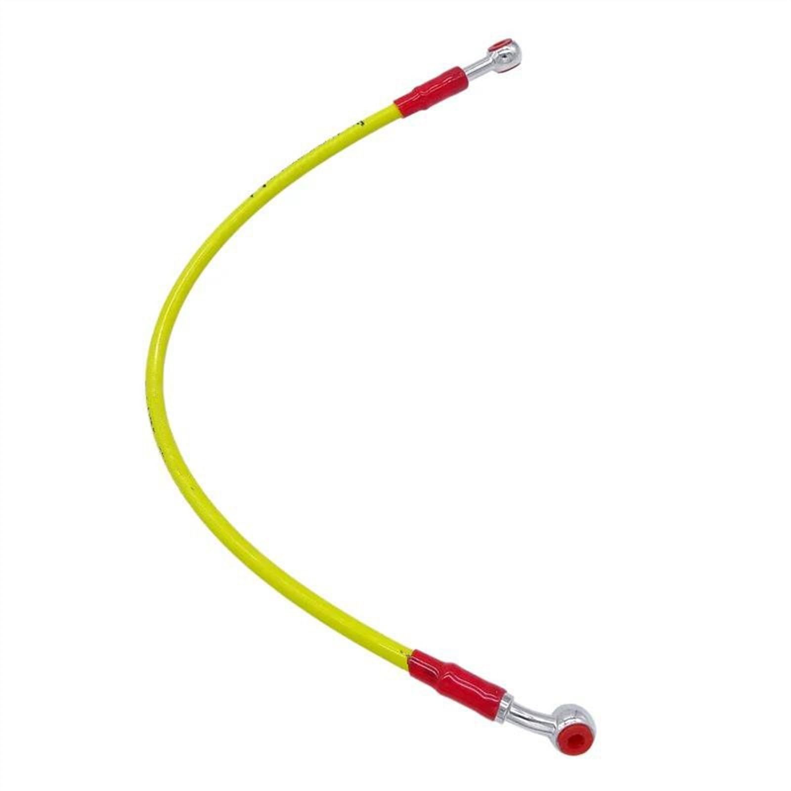 Ksxzw Yellow Motorbike Part 45Cm Motorcycle Braided Steel Hydraulic Brake Line Clutch Oil Hose Tube(Yellow)