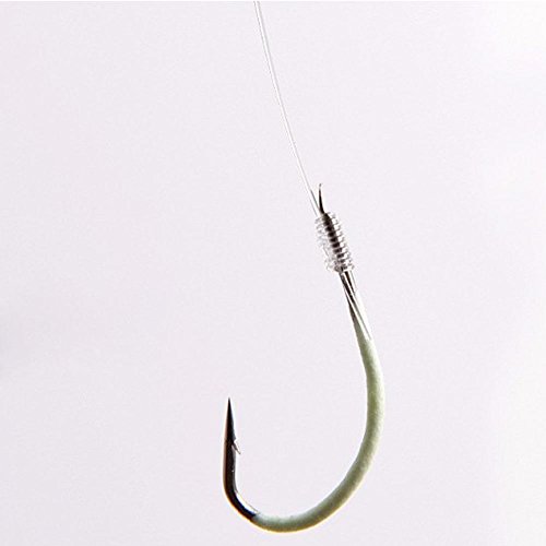 Ganchos de pesca luminosos limpos autênticos com gancho de farinha com linha de pesca, #14