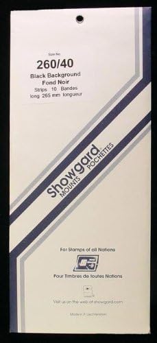 Pre-Cut Black Stamp Mounts Size 260/40
