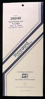 Pre-Cut Black Stamp Mounts Size 260/40