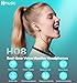 Hmusic H08 Neckband Headphones Bluetooth 6.0,Wireless Neckband Earbuds,Voice Return Mic,35H Battery Life,IPX5 Waterproof,Power Display,Call Alerts,Around the Neck Magnetic Earphones for Singing,Sports