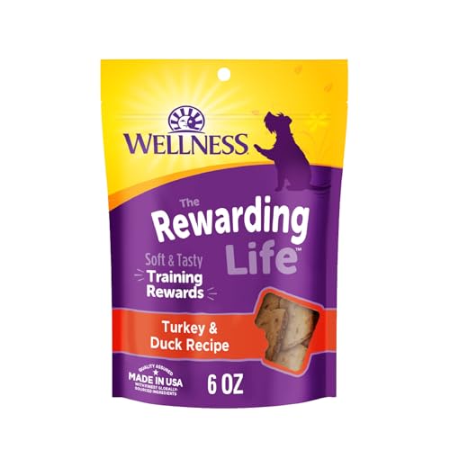 Image of Wellness Rewarding Life Soft Dog Training Treats, Natural, Grain Free, Turkey and Duck Recipe, 6 oz Bag