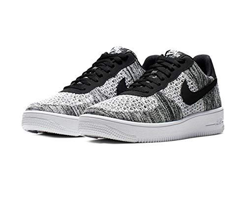NIKE AV3042-001 Air Force 1 Flyknit 2.0 Uomo, Black/Pure Platinum-Black-White EU 42.5