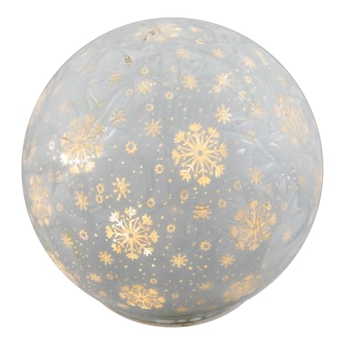 Northlight LED Lighted Snowflakes Glass Globe Christmas Decoration - 6