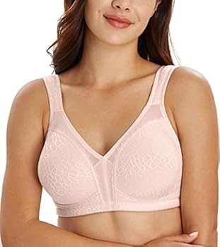 Lemorosy Minimizer BH Dames Grote Maten - Comfortabel Zonder Beugel Roze 80D