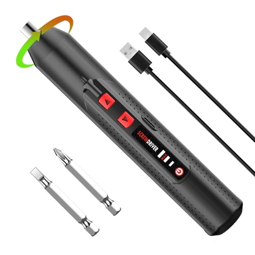 MinistoreDirect 電動ドライバー 小型 強力 usb充電式 静音 手動兼用 電動ドライバーセット 正逆転切り替え...