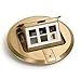 Lew Electric PUFP-BC Floor Box Cover 6" Floor Pocket Pop-up for Data - Brass