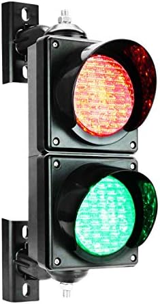 BBMI 100mm(4inch) Traffic Light, AC85-265V Red/Green Stop and Go Light, Led Traffic Signal Light, PC Housing Waterproof IP65 Industrial LED Traffic Stop Light, Indicator Warning Light