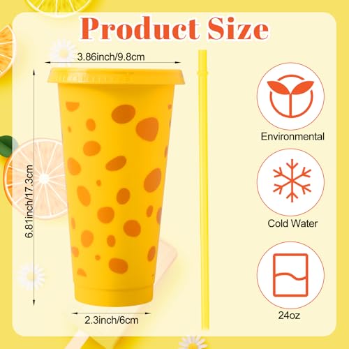 LemonRoad 12 Pcs Sponge Tumblers with Straws Lids, 24 oz Reusable by LemonRoad - Used condition - Image 3