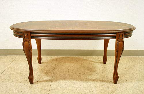 センターテーブル オーバル 楕円 ガリンベルティ 象嵌 イタリア