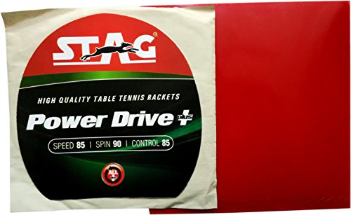 Image of Stag Power Drive Plus Table Tennis Rubber (Red & Power Drive Plus Table Tennis Rubber (Black) Combo