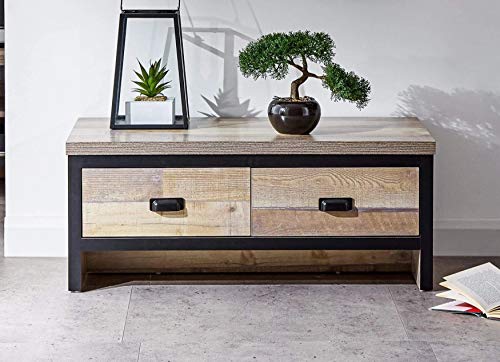 GFW BOSTON 2 DRAWER COFFEE TABLE OAK