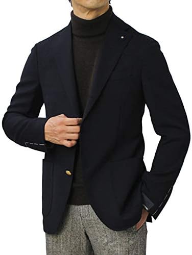 Amazon Lardini トラベルウール ストレッチ 3b 段返り 2パッチ シングル ジャケット 金ボタン 44 ネイビー コート ジャケット 通販