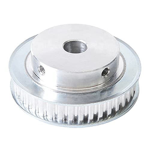 Fielect - Fielect Aluminium Alloy XL 40 Teeth 12mm Inner Bore Diameter Timing Belt Pulley Flange Synchronous Wheel Silver Tone for 3D Printer CNC 1Pcs