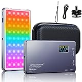 LED RGB Panel Video Licht: Mini Dimmbar Videoleuchte mit 4000mAh Akku Fotografie für DSLR Kamera Foto Film Pocket Videolicht für Dauerlicht Fotolicht Beleuchtung