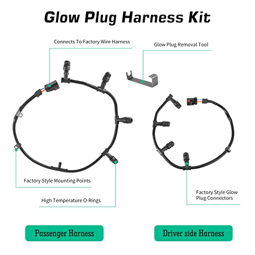 Ewlsac Glow Plug Control Module Switch And Glow Plug Harness With 8 Pcs Glow Plugs For Ford E350 F250 F350 F450 F550 Super Duty E350 Club Wagon E450 Super Duty Excursion Yc3Z-12B533-Aa 5C3Z-12A690-A #TOP5