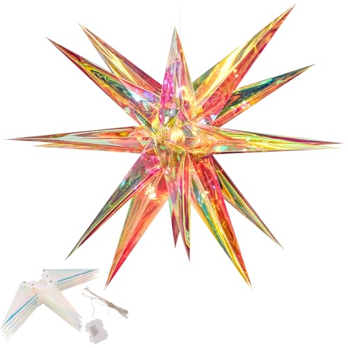 Paper Jazz Christmas Tree Topper Star Lights,Christmas Tree Decor...